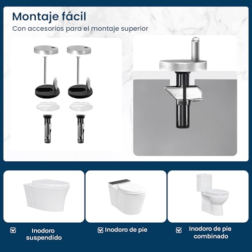 Thumbnail 6 de WOLTU: Asiento de Inodoro Familiar con Tapa Magnética para Niños y Cierre Suave (Forma O)