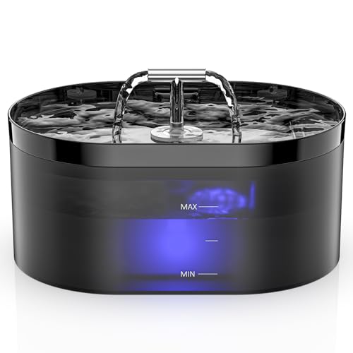 Detalle de Fontaine à Eau Automatique pour Chat 2,2 L par Nenozi – Distributeur avec LED, Ultra Silencieuse