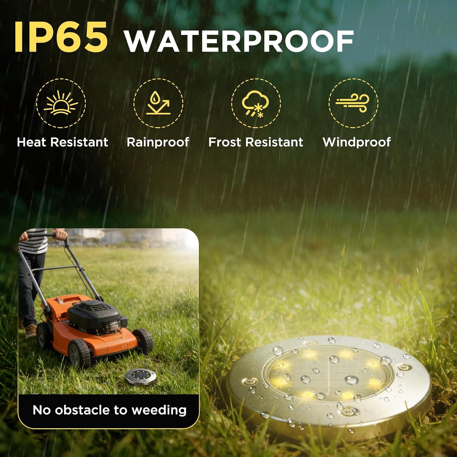 Detalle de SLWOO Solar Lights Outdoor Garden – 8 Pack Ground Lights