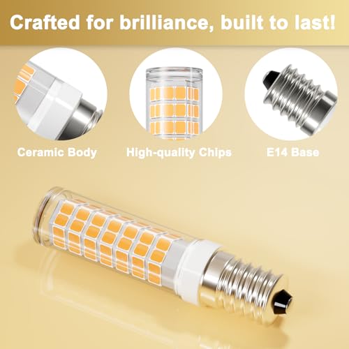 Detalle de DiCUNO Lampadina LED E14 per cappa, LED 4W 550 lm 3000K (2 pezzi)