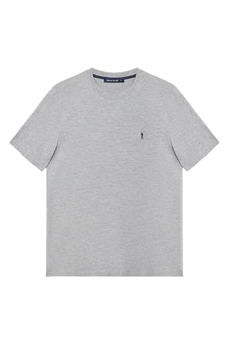 Detalle de Polo Club Camiseta básica Gris vigoré de algodón con Logo Rigby Go para Hombre