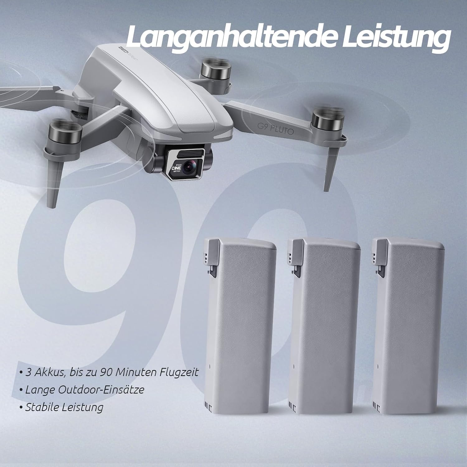 Thumbnail 4 de 800 Meter Reichweite Drohne mit 4K Kamera – 84 Minuten Flugzeit, faltbar, FPV, Auto-Hover, Auto-Follow (3 Akkus)