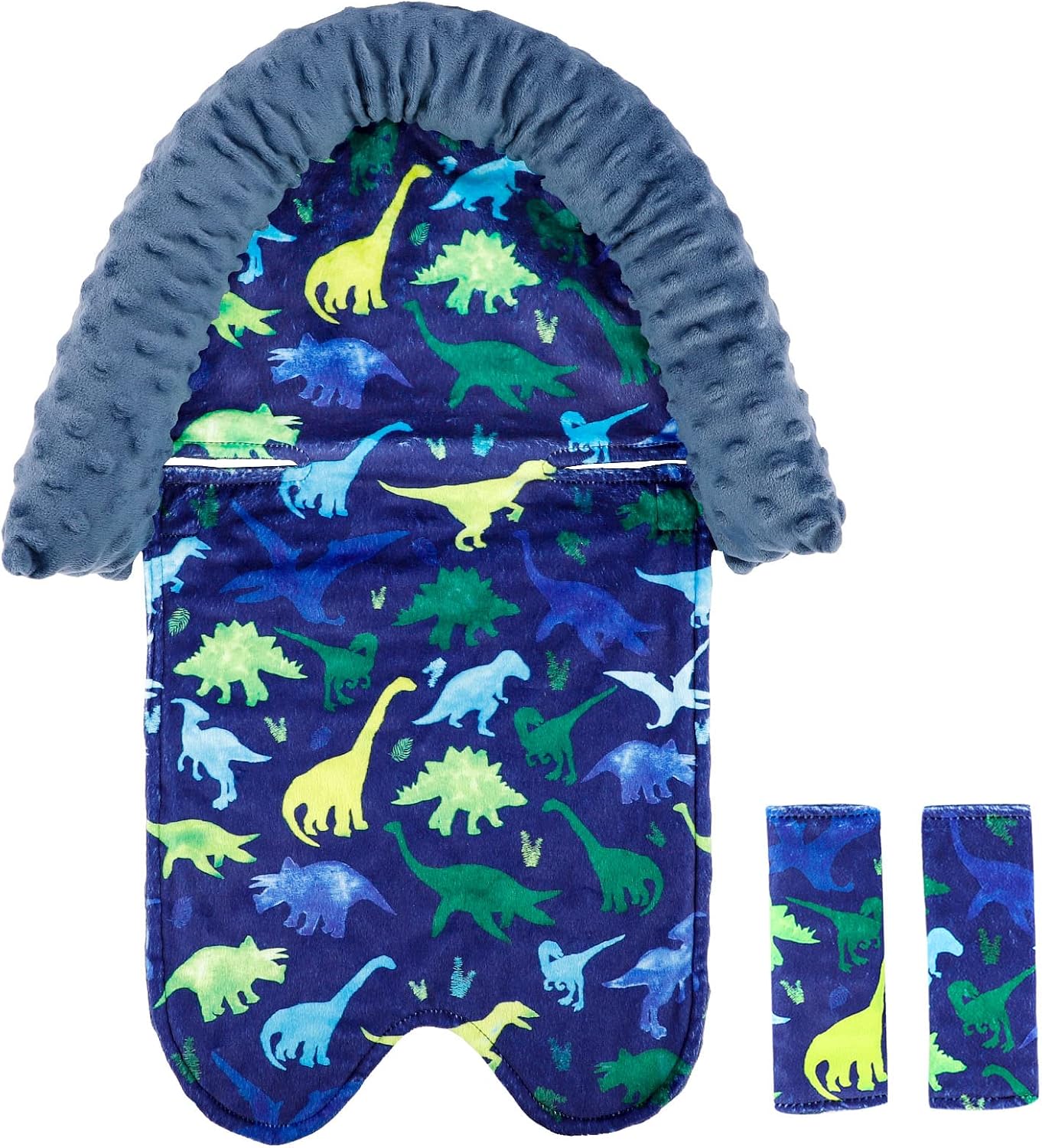 Detalle de TANOFAR Baby Car Seat Head Support, Blue Dinosaur