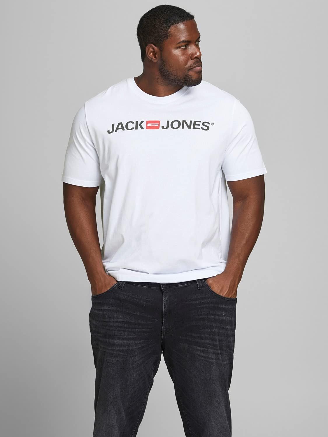 Detalle de Tee-shirt homme JACK & JONES Jjecorp Logo Tee SS Crew Neck Noos PS – 3XL