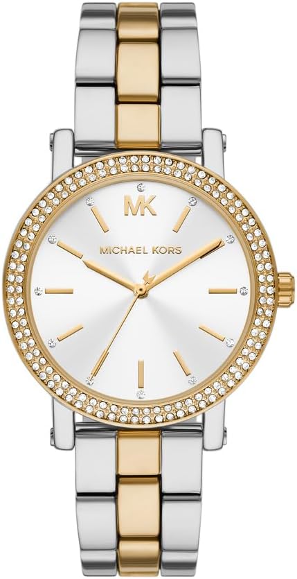 Thumbnail 5 de Michael Kors Corey Montre Femme – Quartz à 3 aiguilles, bracelet acier inoxydable ou cuir blanc
