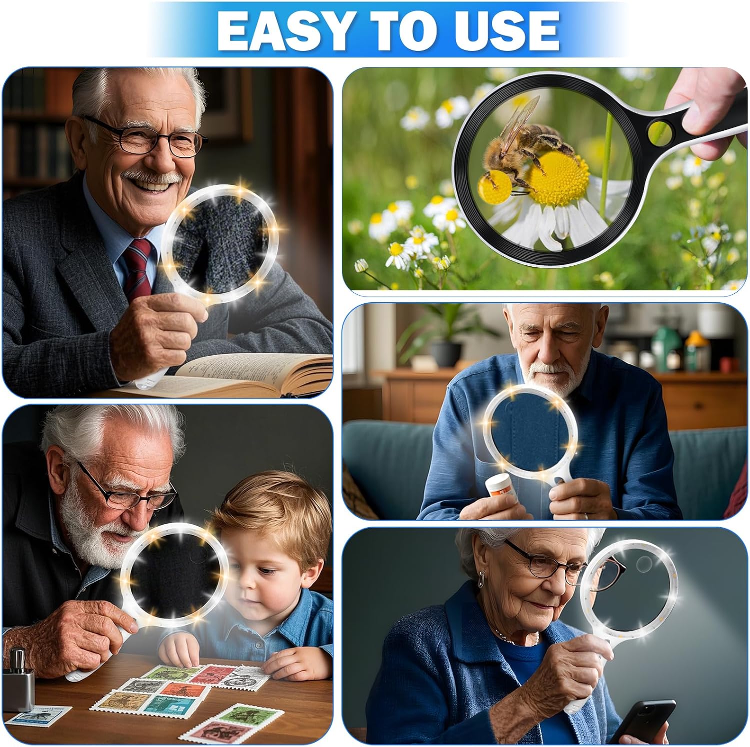 Thumbnail 5 de Lighted Magnifying Glass, 5-Inch Lens