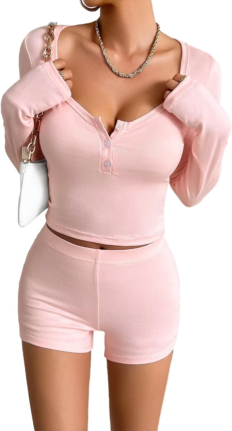 Thumbnail 6 de WISFRUIT Zweiteiler Damen Elegant Abendanzug – Sportliches Set mit Crop-Top und Shorts