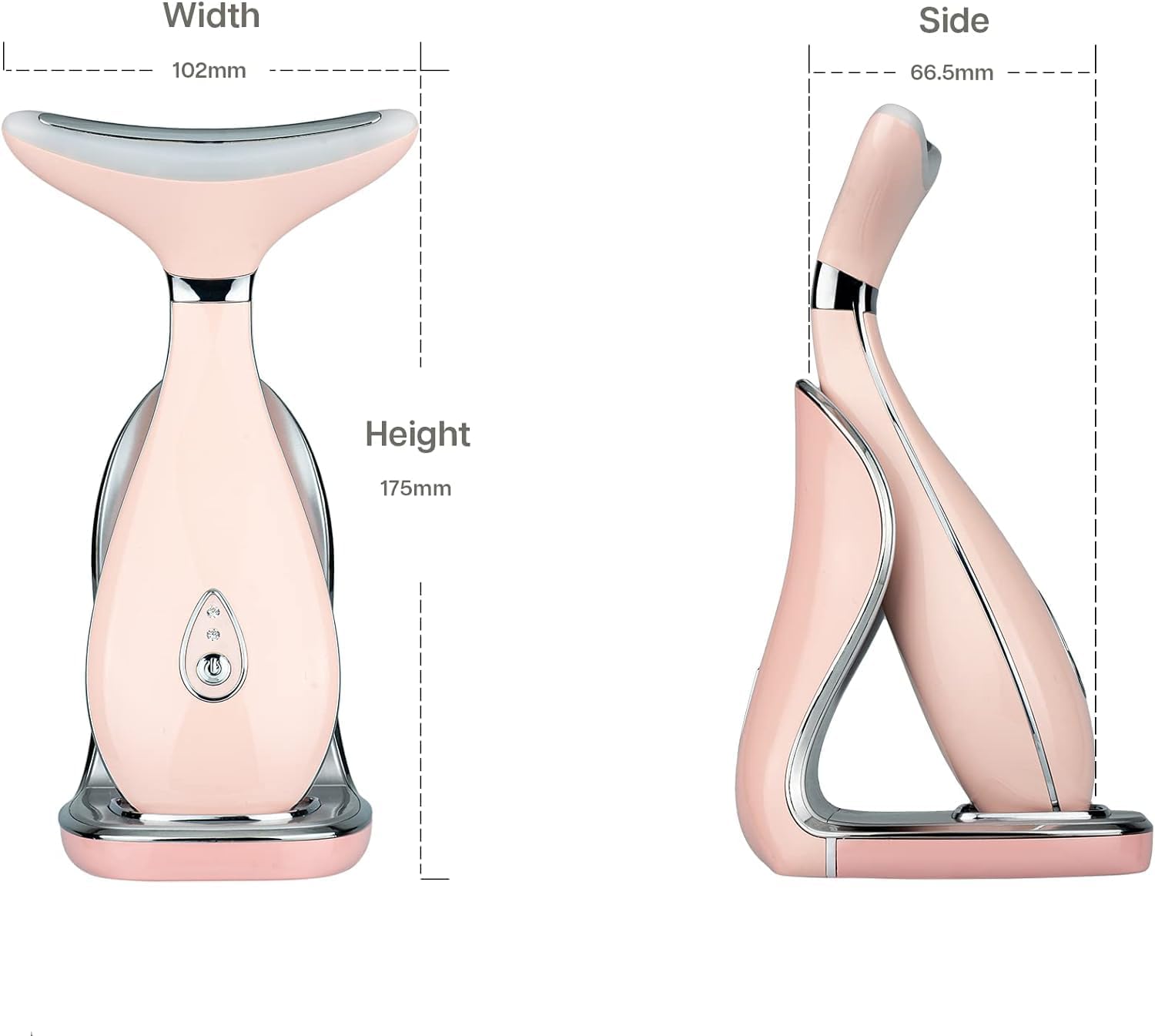 Detalle de VRAIKO Lily Neck massage du visage – massage du cou avec thérapie thermique, LED triple action et vibration