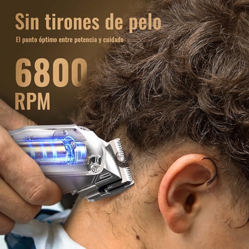 Detalle de Tondeuse à cheveux professionnelle T-lames IPX7 étanche 💈