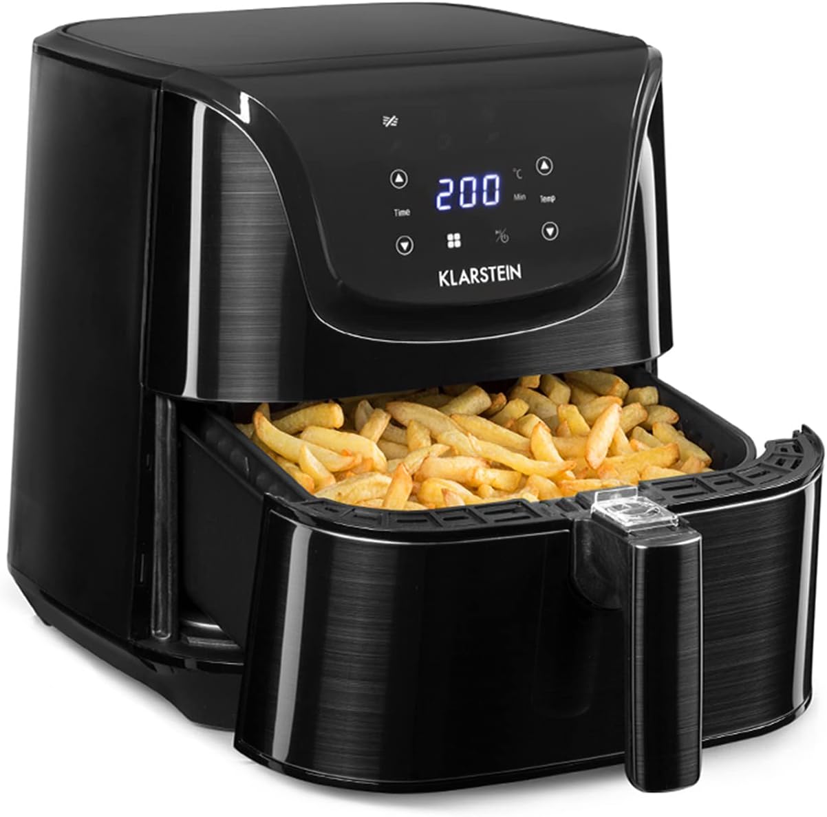 Detalle de KLARSTEIN Aerovital Deluxe – Friteuse à air chaud 5,4 L, LCD tactile, inox noir