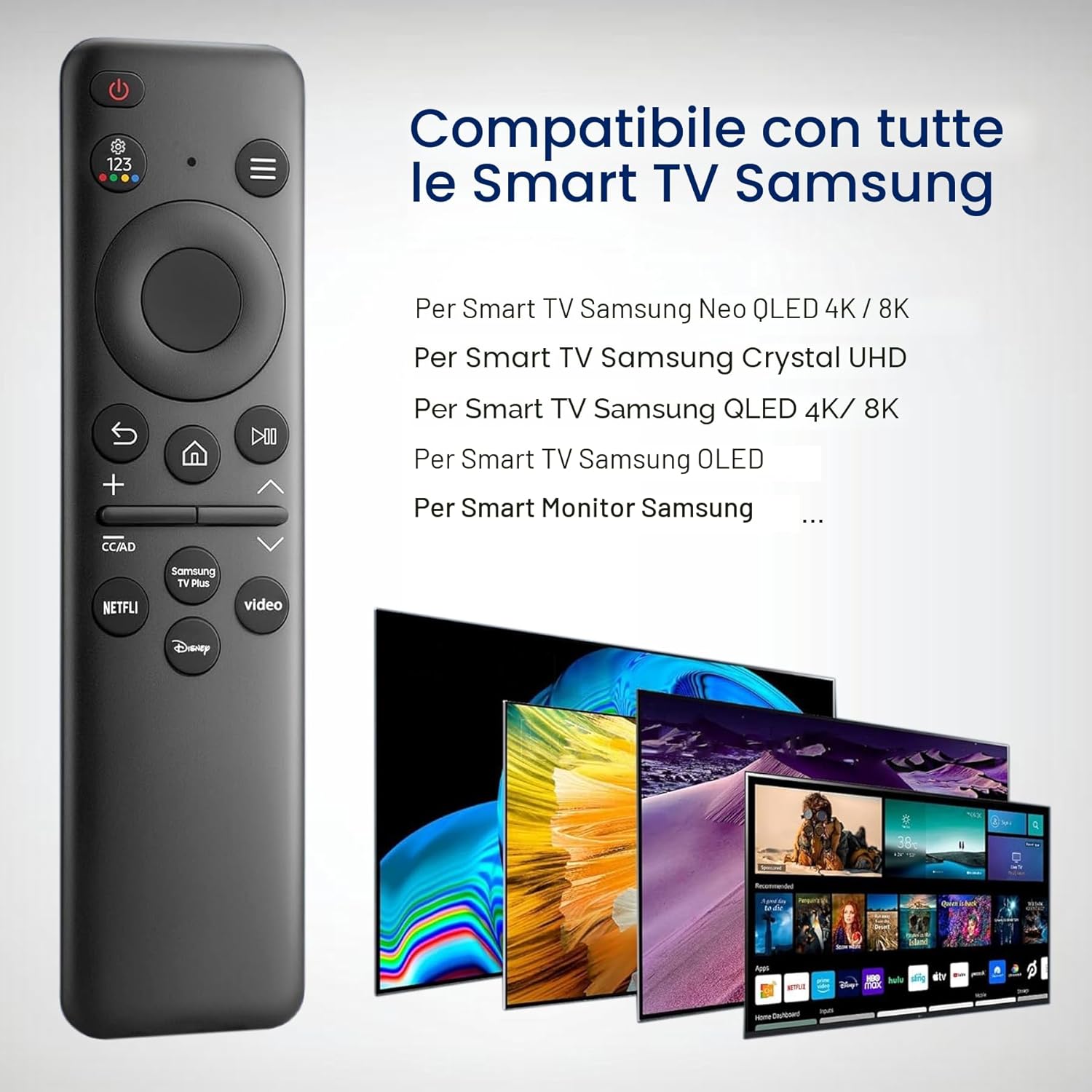 Thumbnail 1 de Telecomando Sostituto per Samsung Smart TV – Compatibile con tutti i modelli Samsung (senza controllo vocale)