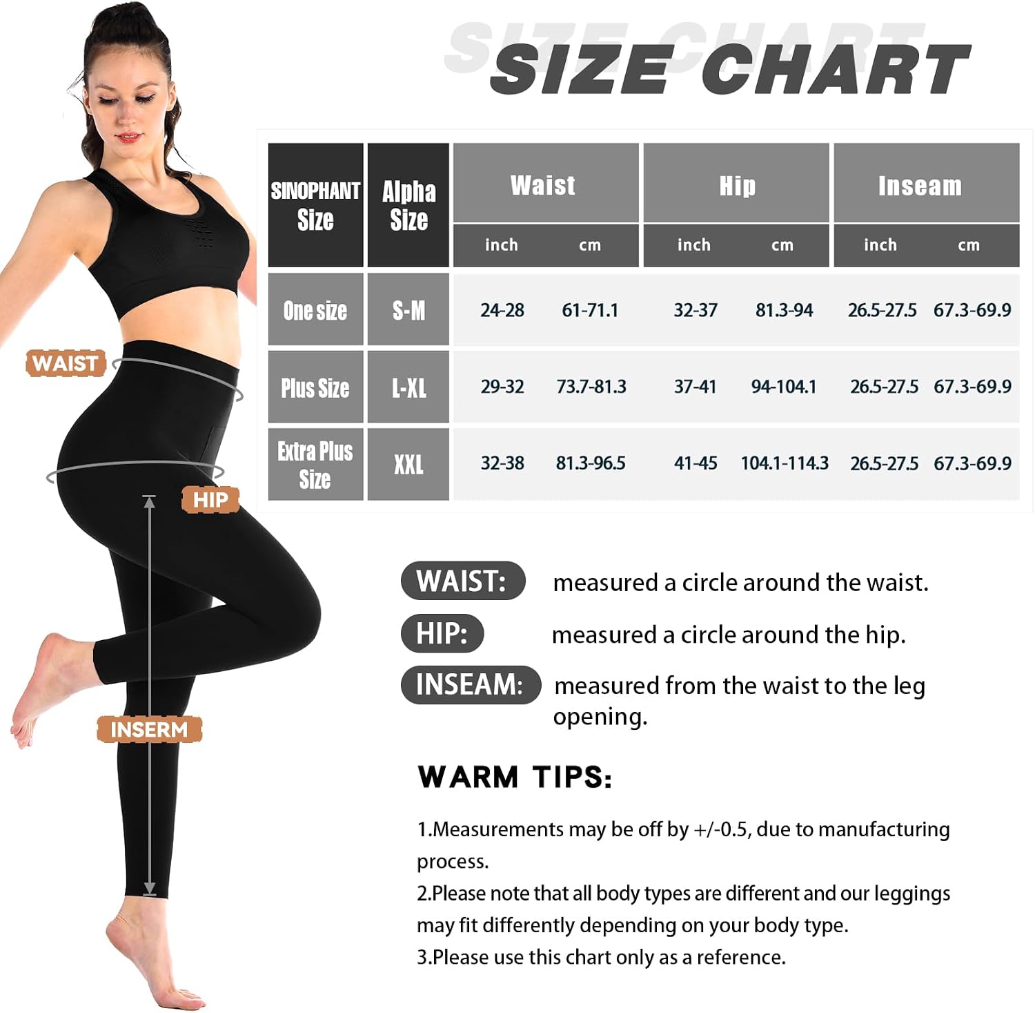 Thumbnail 5 de Sinophant Leggings da donna vita alta 3 pezzi