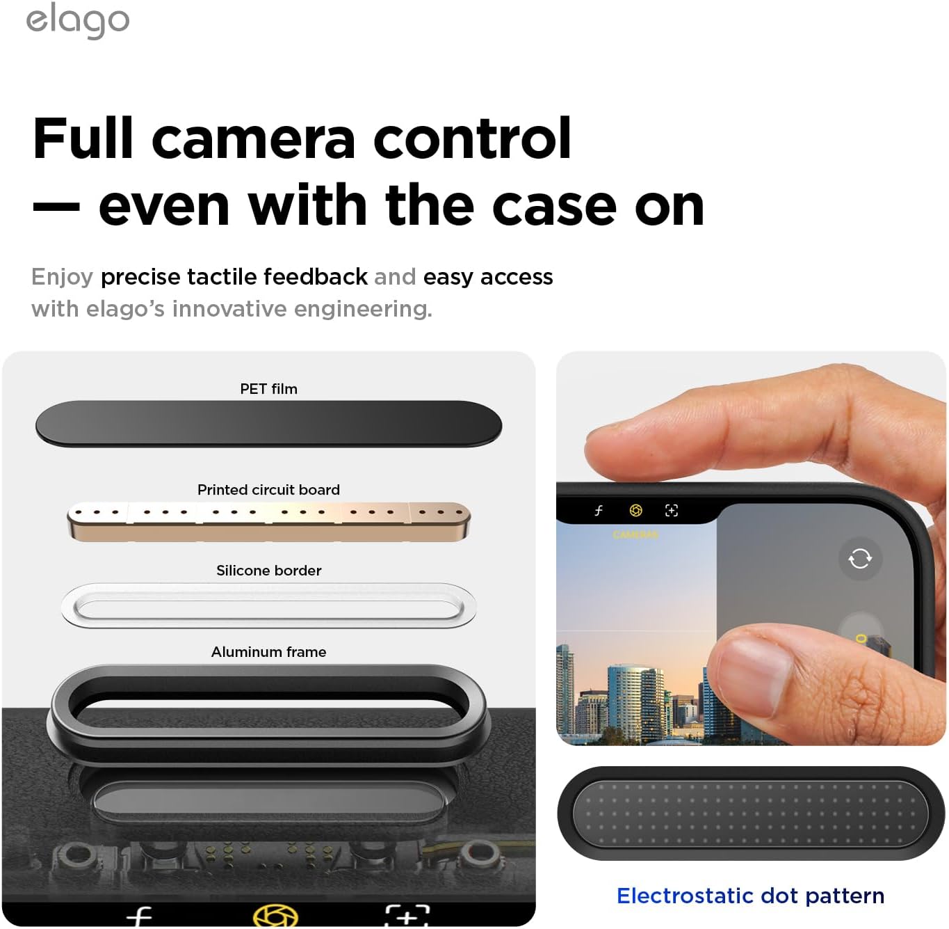 Detalle de elago ES17MSLE69PRO-BK Magnetic Leather Case for iPhone Pro Max, MagSafe