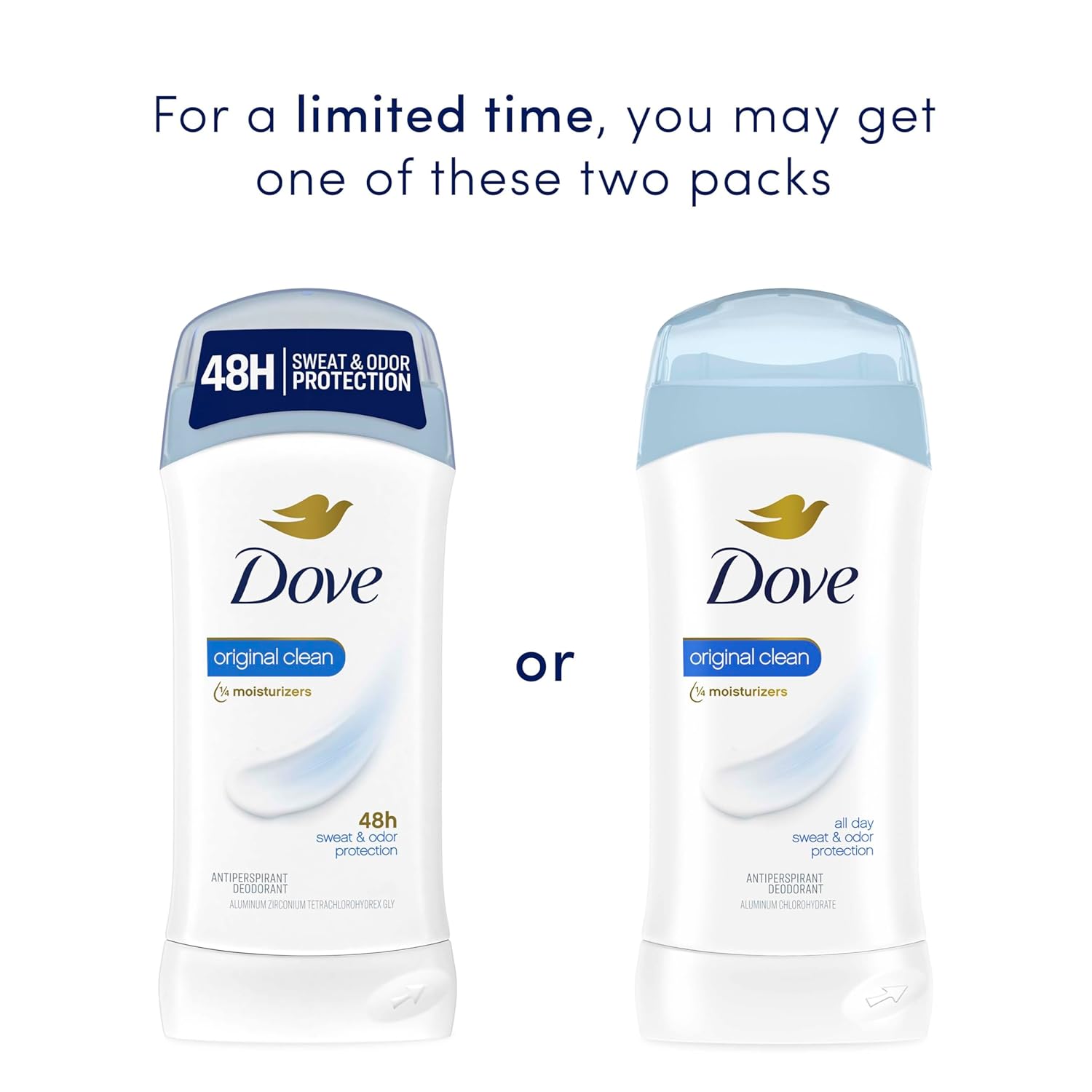 Detalle de Dove Invisible Solid Original Clean Antiperspirant Deodorant Stick (2 Count) for Women