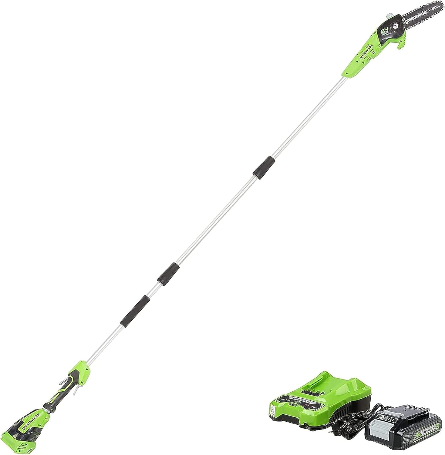 Detalle de Greenworks Cordless Pole Saw 8-Inch Bar