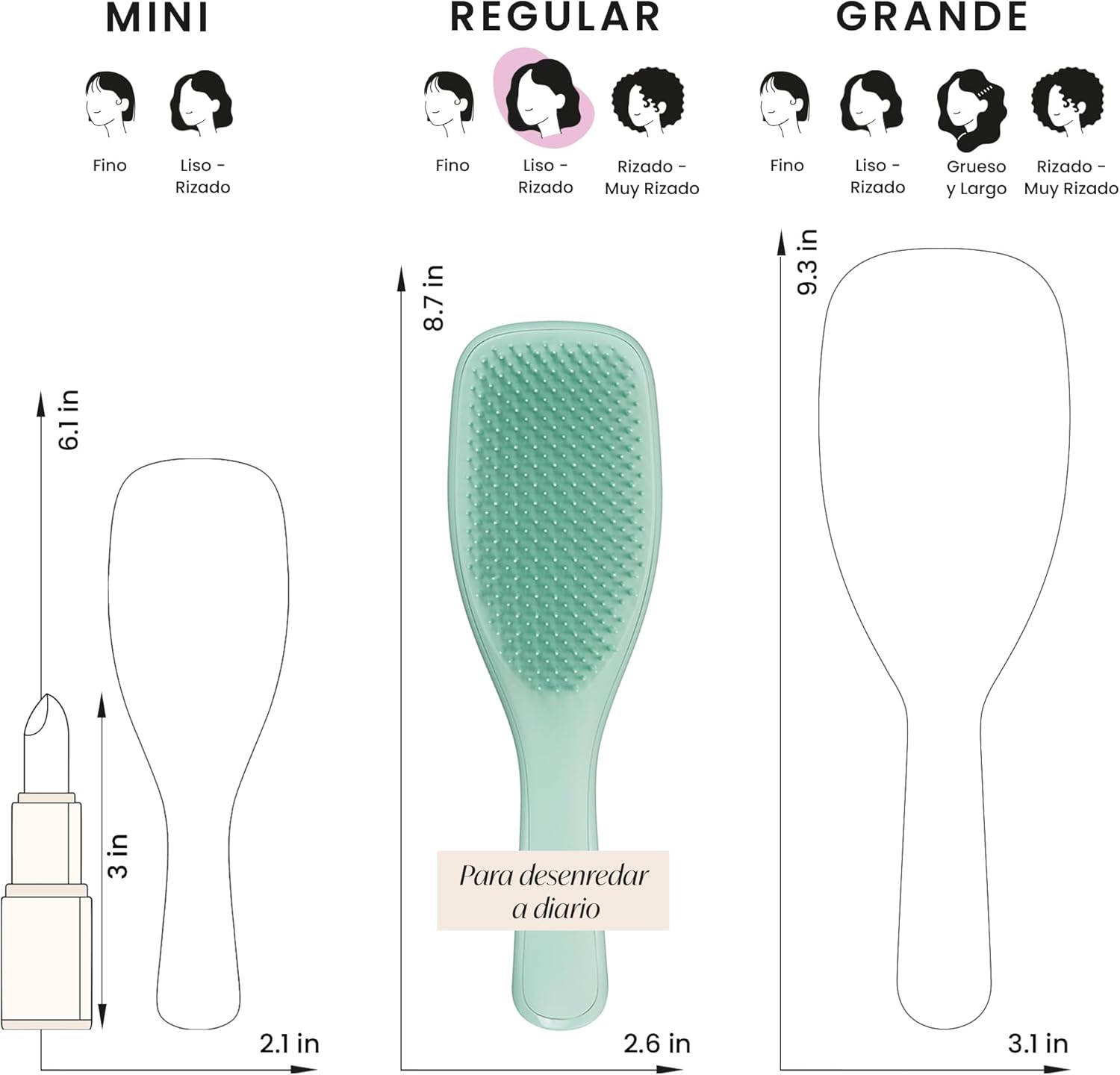 Thumbnail 6 de Tangle Teezer Ultimate Detangler para cabello fino y frágil, verde azulado