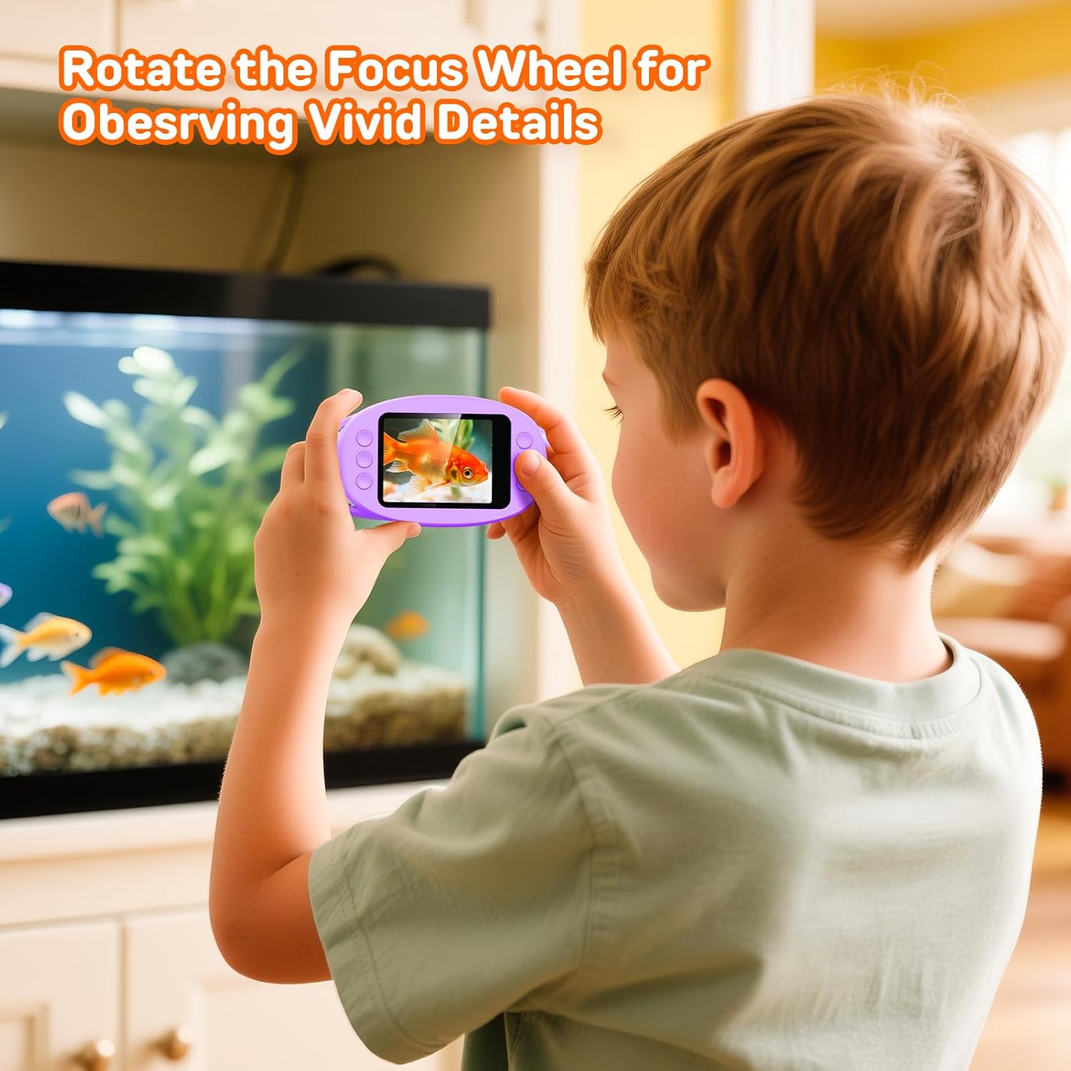 Thumbnail 2 de Ashfly Handy Digital Mikroskop für Kinder (1080P HD, 2,0 Zoll) – lila 4–12 Jahre
