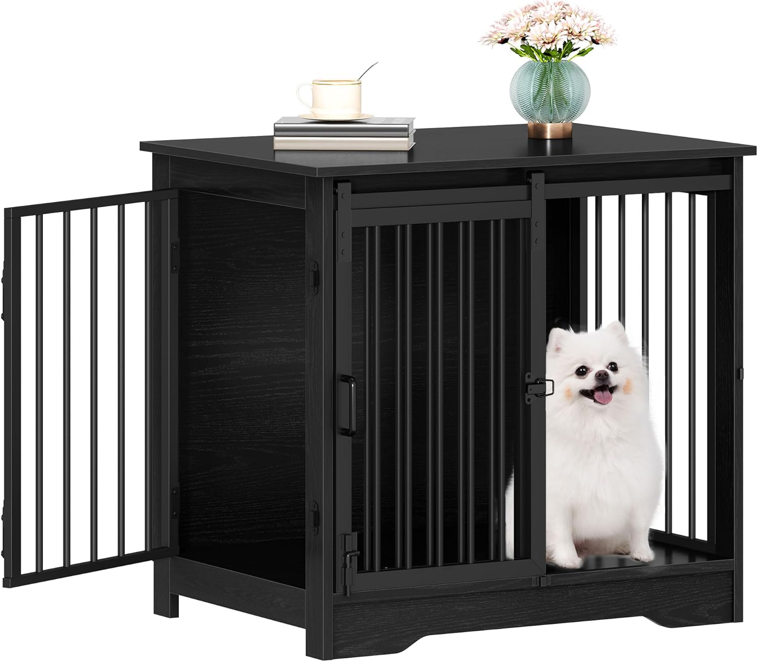 Hzuaneri Cage pour Chiens 69 cm — Table d’appoint et niche moderne pour petits chiens
