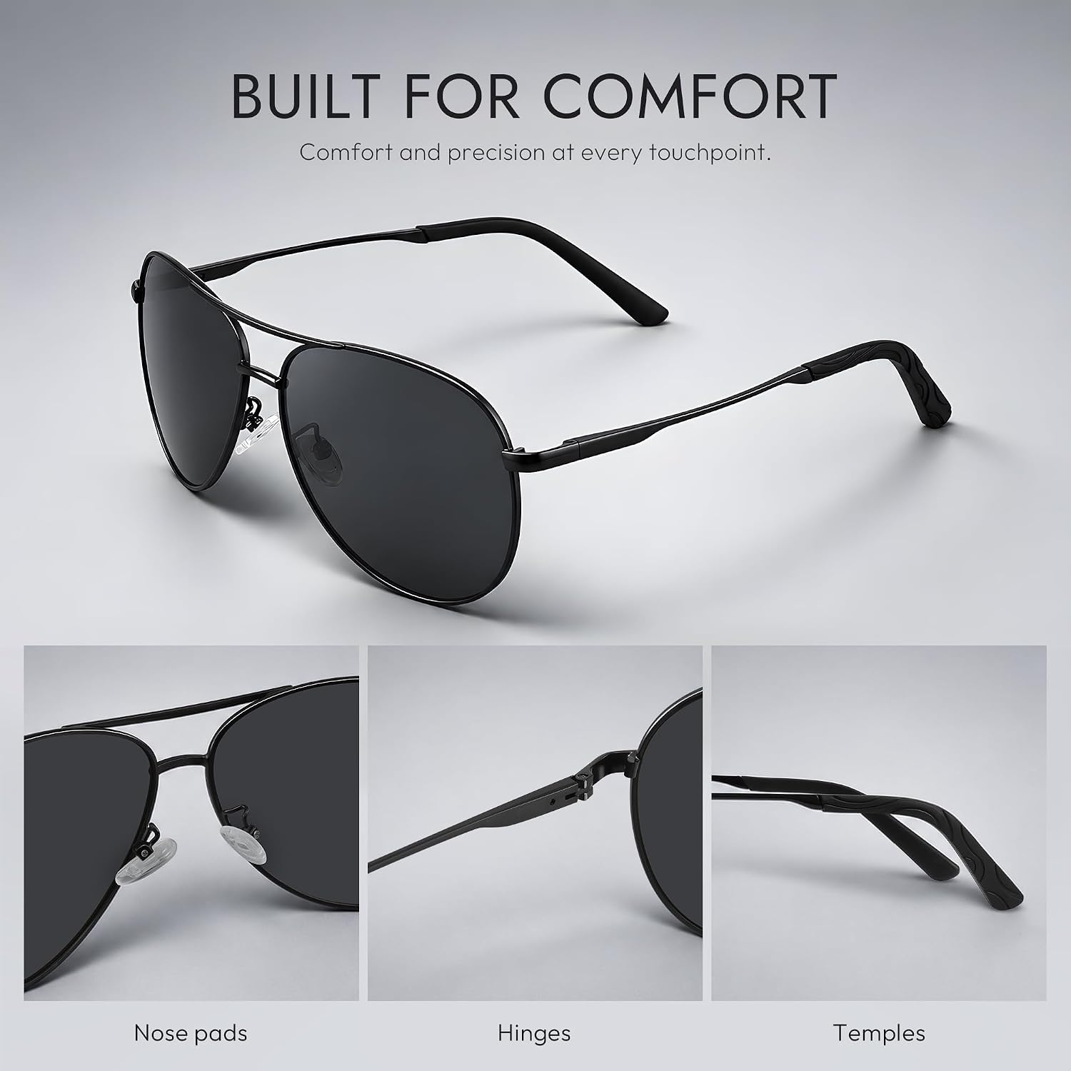 Detalle 2 de Eiuizah Aviator Sunglasses with Metal Frame
