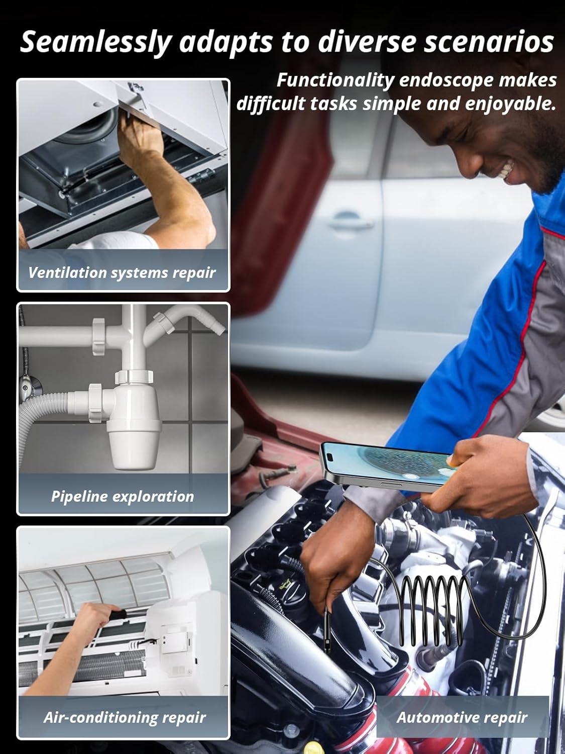 Thumbnail 6 de Acoath Endoscope Camera with Light