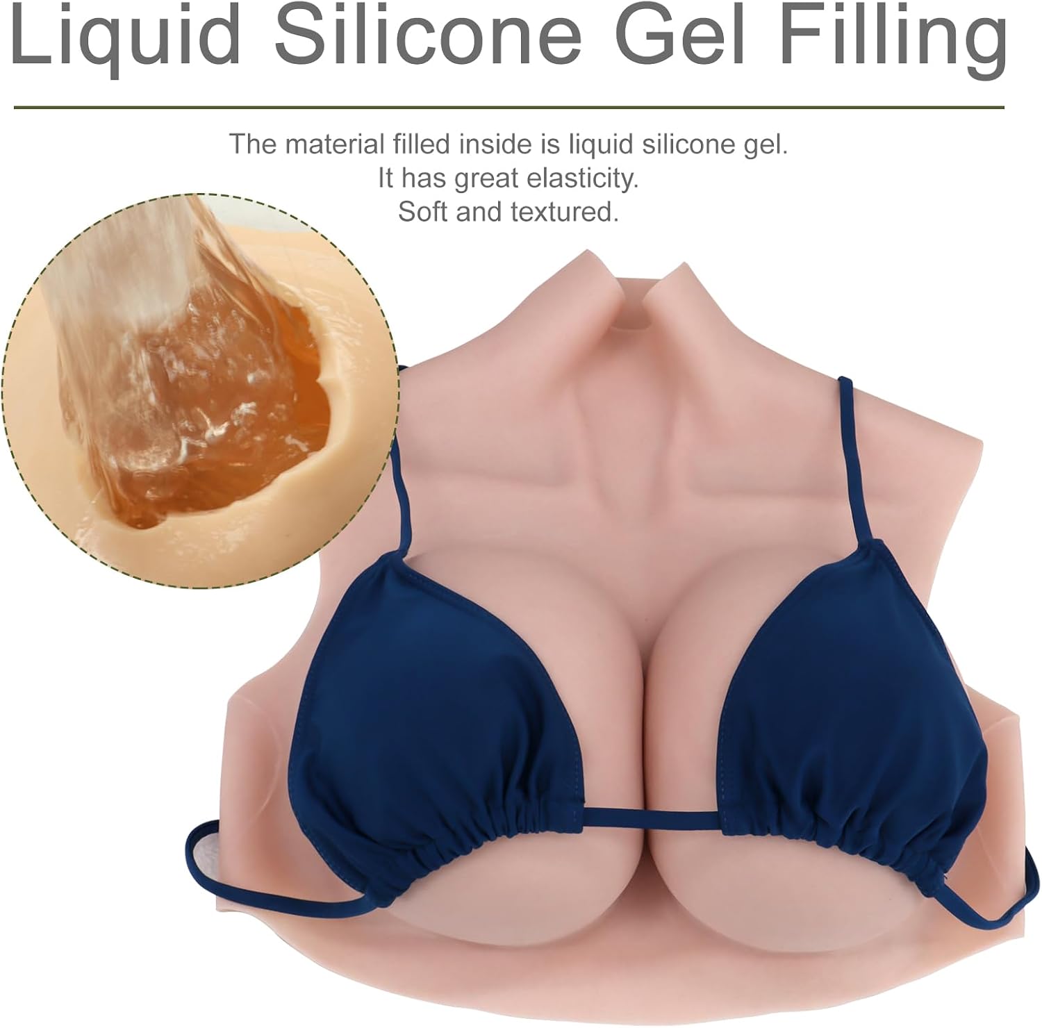 Detalle de TGLTOJAHY Silicone Breast Forms for Stage, Fair Z Cup