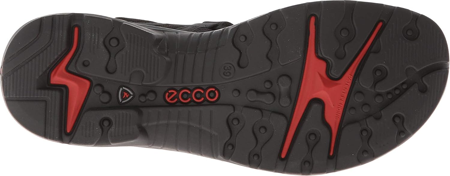 Detalle 2 de ECCO Damen Offroad Yucatan Schwarz/Mole – langlebiger Lederschuh mit 3-Riemen-Verschluss