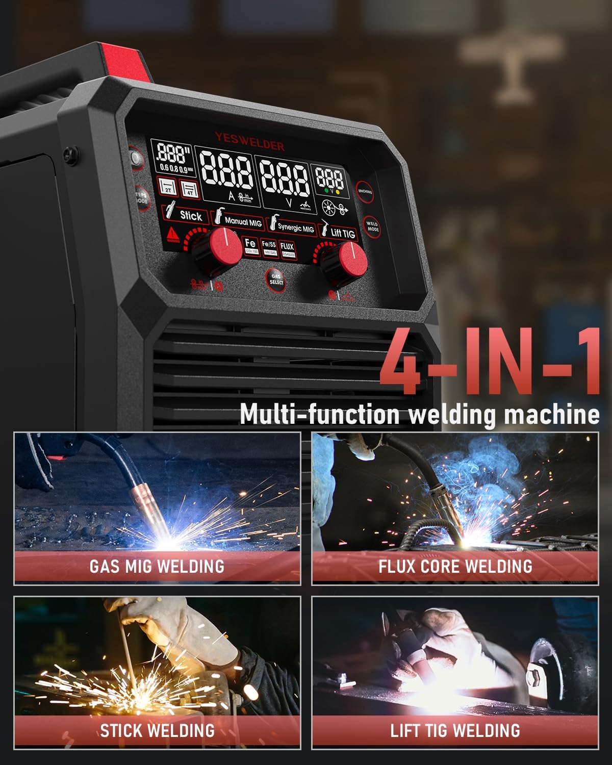 Detalle 2 de YESWELDER MIG-165DS PRO 165A Welder