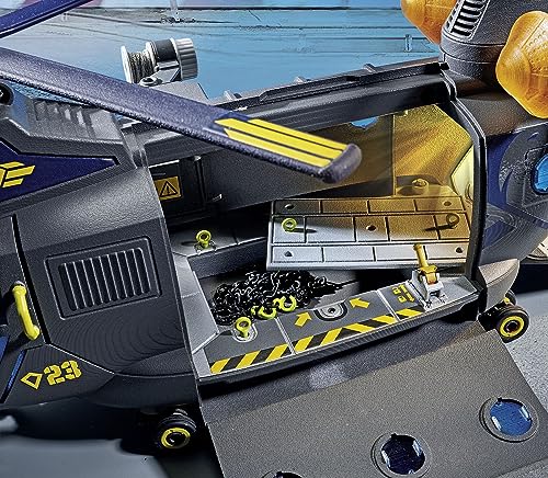 Detalle de PLAYMOBIL City Action 71149 Fuerzas Especiales Helicóptero Banana con luz y sonido