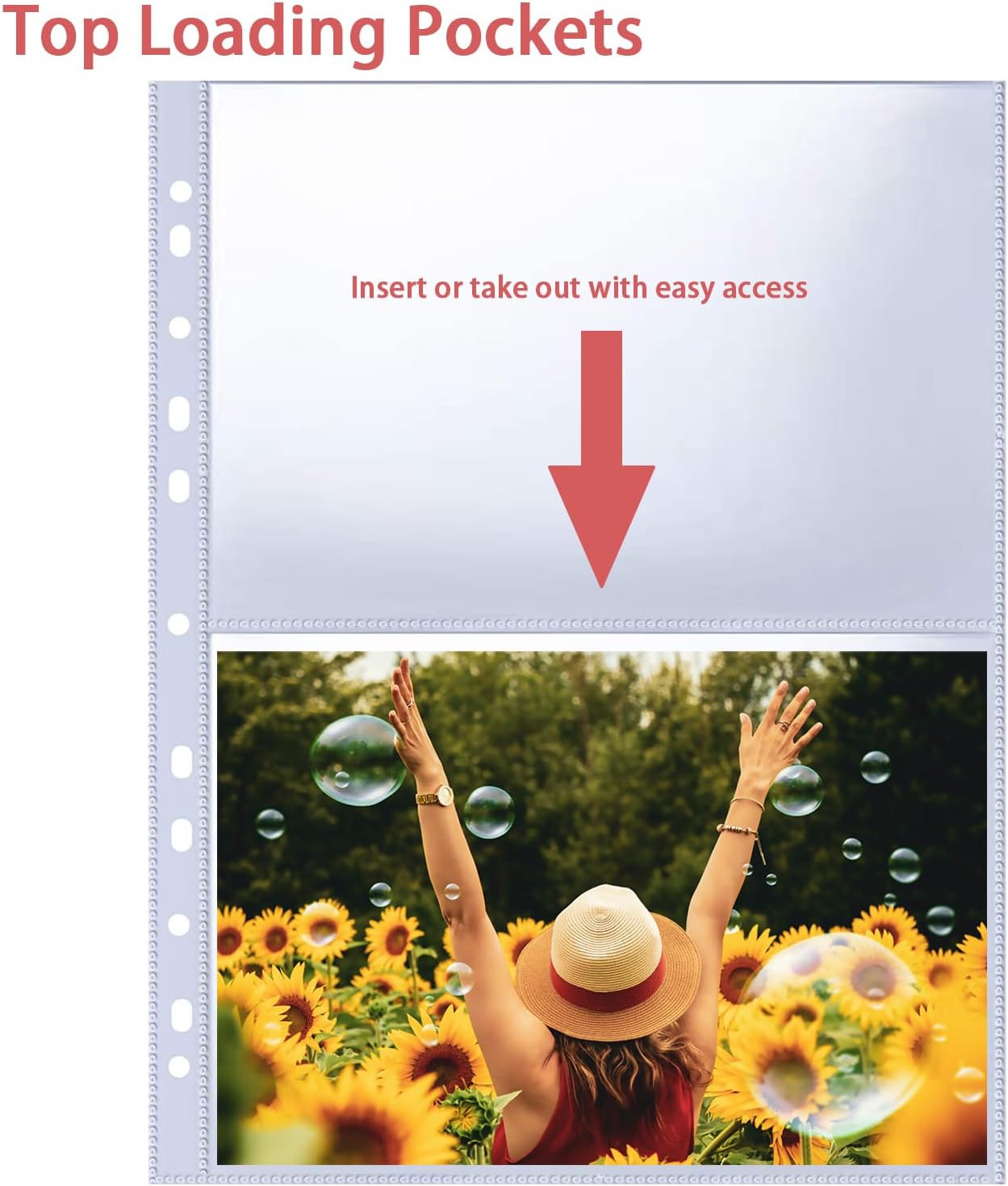 Thumbnail 5 de A4 Photo Sleeves Pack 30, 2‑compartment top‑load 📷