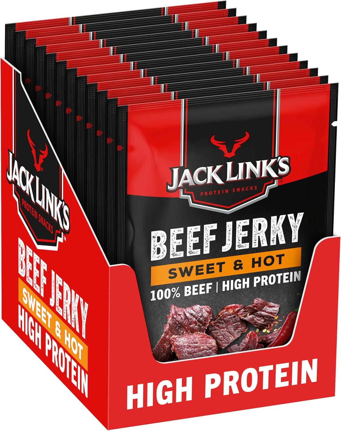 Thumbnail 6 de Jack Links Beef Jerky pack de mélanges (12 x 25 g) – viande de bœuf séchée, riche en protéines
