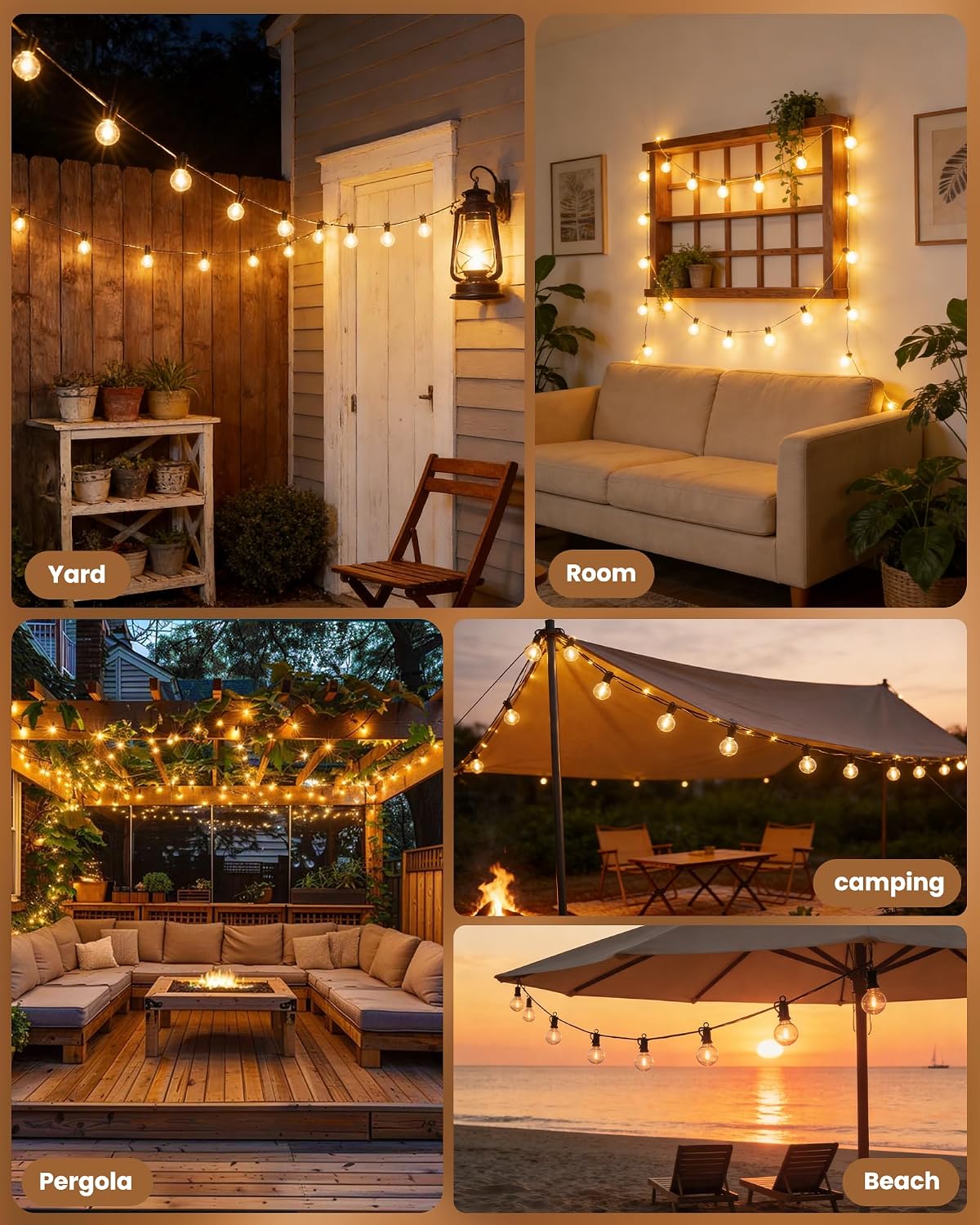 Thumbnail 5 de Brightown GYPC-O25LAC G40 Outdoor String Lights, Warm White, Dimmable