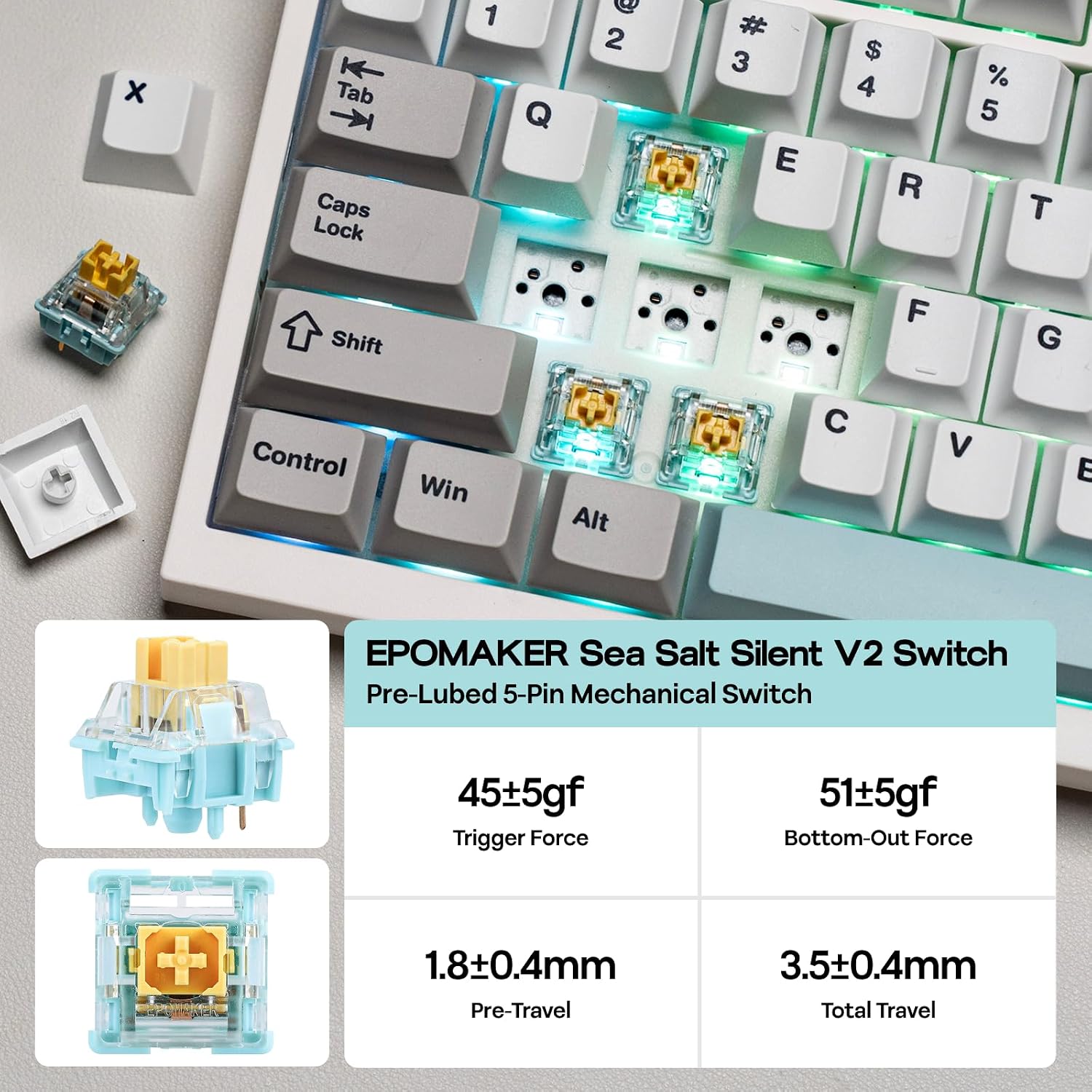 Thumbnail 5 de EPOMAKER QK108 8000mAh wireless mechanical keyboard ⌨