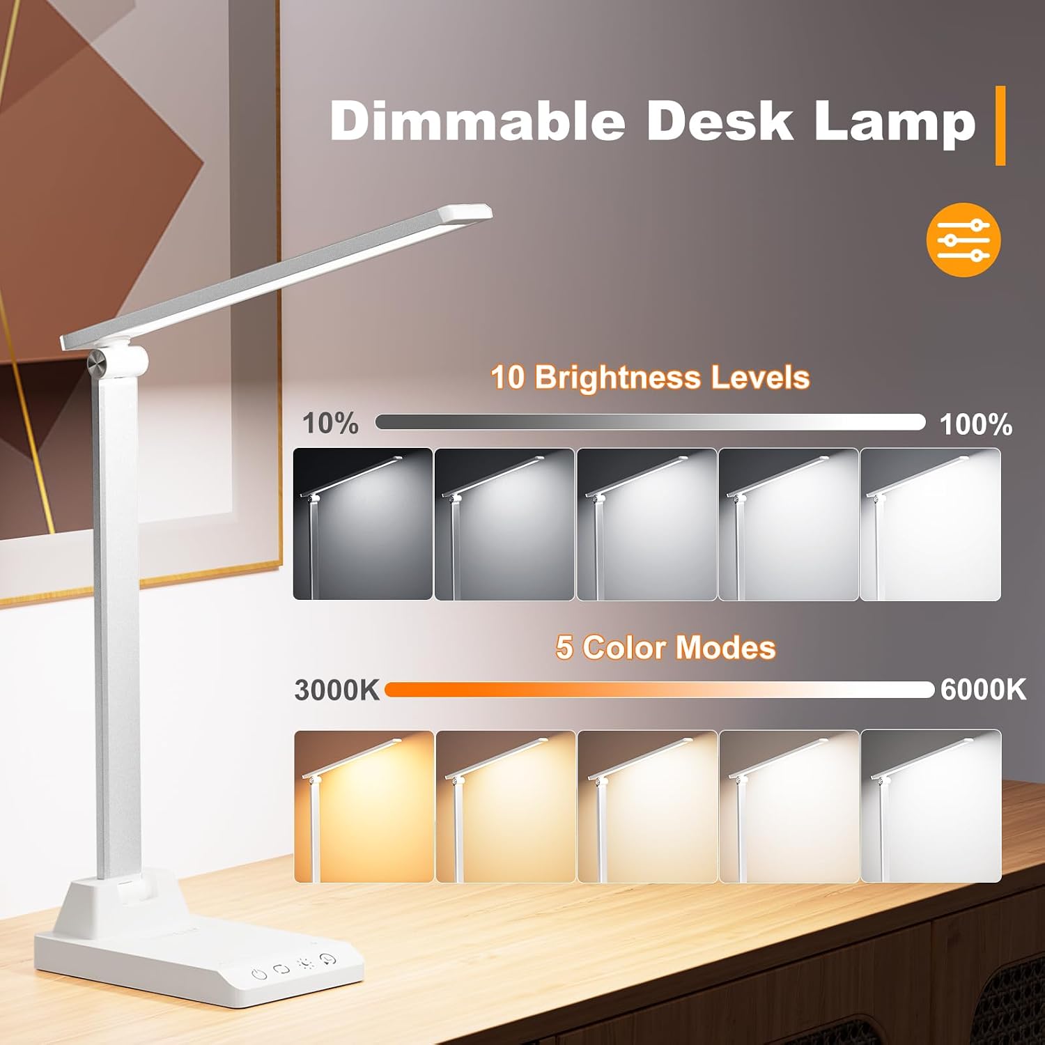 Detalle 2 de Lampada da scrivania LED senza fili 2500 mAh