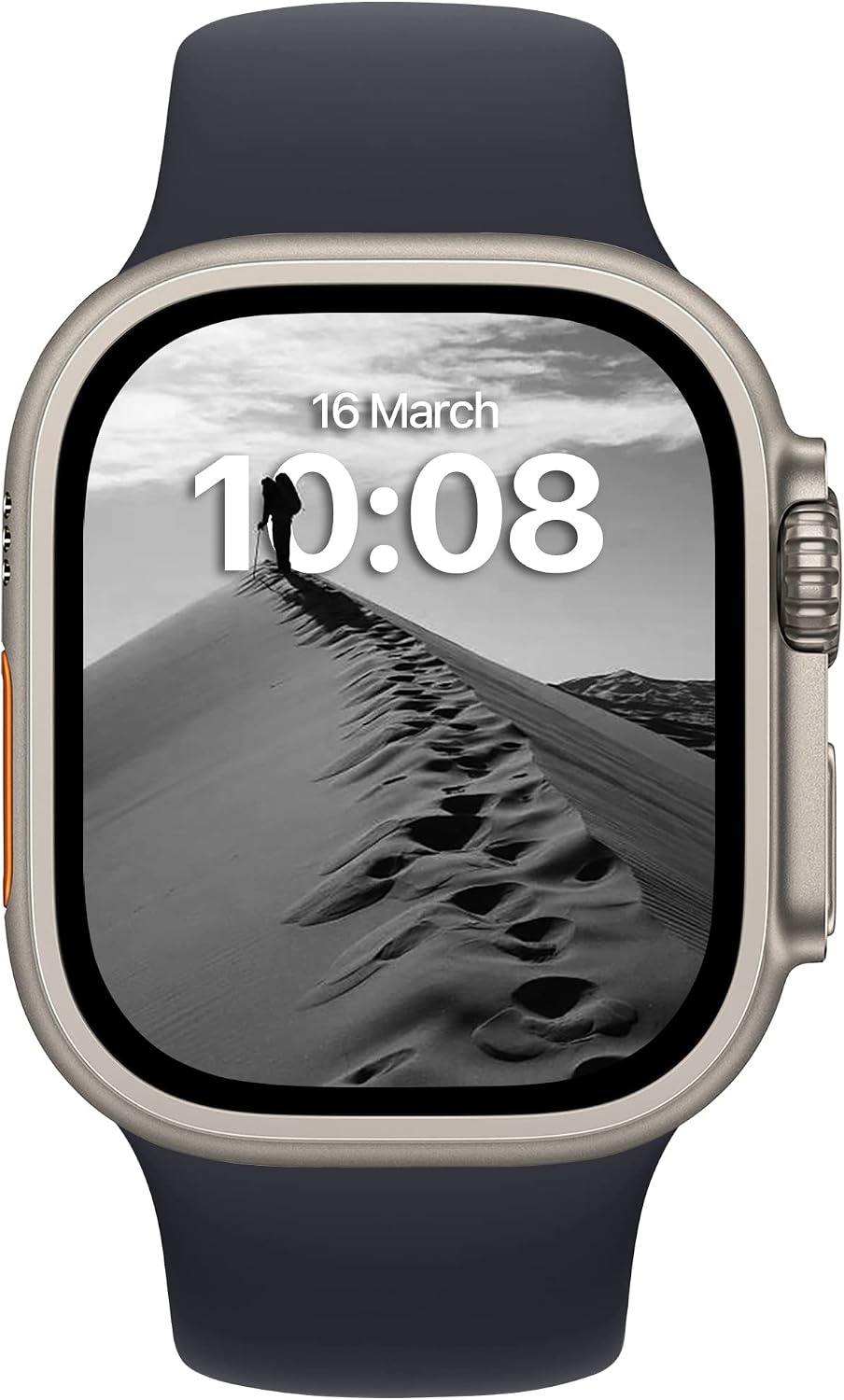 Detalle de DONEGANI silicone straps for Apple Watch (Ultra 2, Series 10–1, SE, 49mm–38mm) Midnight