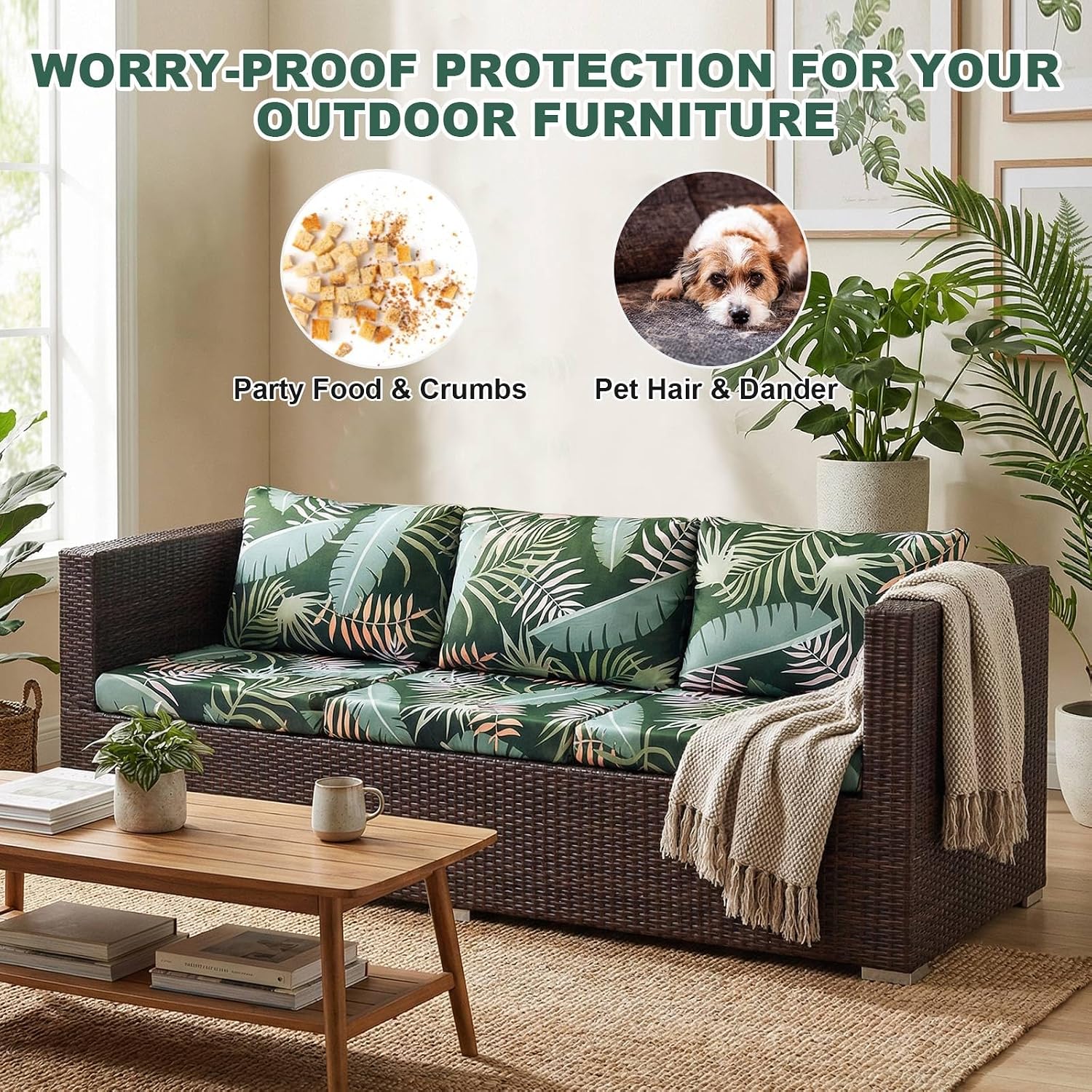 Detalle de LiveGo Outdoor Cushion Covers 20–27in