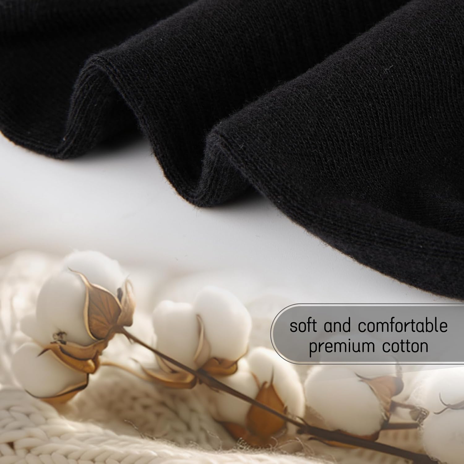 Detalle 1 de eallco Men's Quarter Socks Cotton