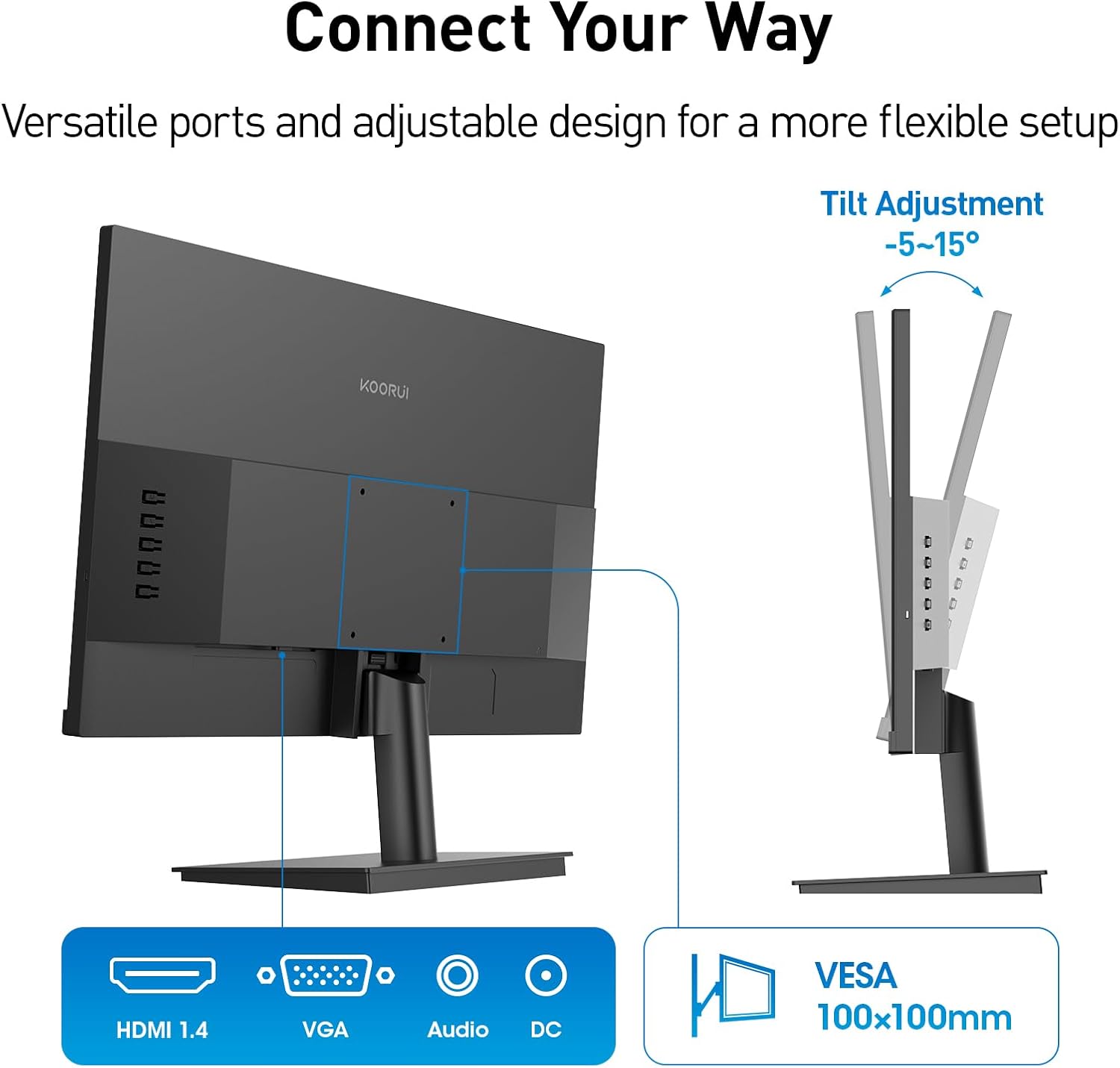 Thumbnail 6 de KOORUI E2411K 24-Inch Full HD 144Hz IPS Monitor with AdaptiveSync