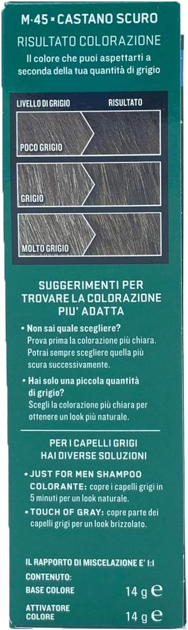 Detalle 2 de Just For Men Moustache And Beard M45 – żelowa farba do brody i wąsów, 3 × 28 ml