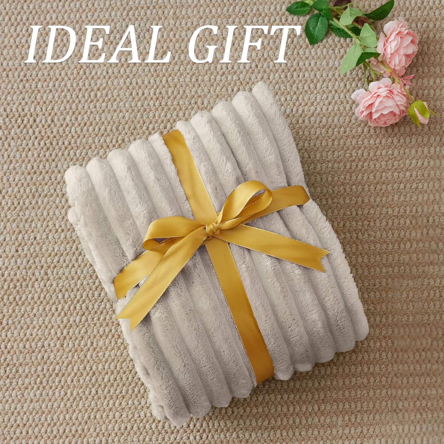 Thumbnail 4 de BEDELITE Fluffy Fleece Throw Blanket Beige