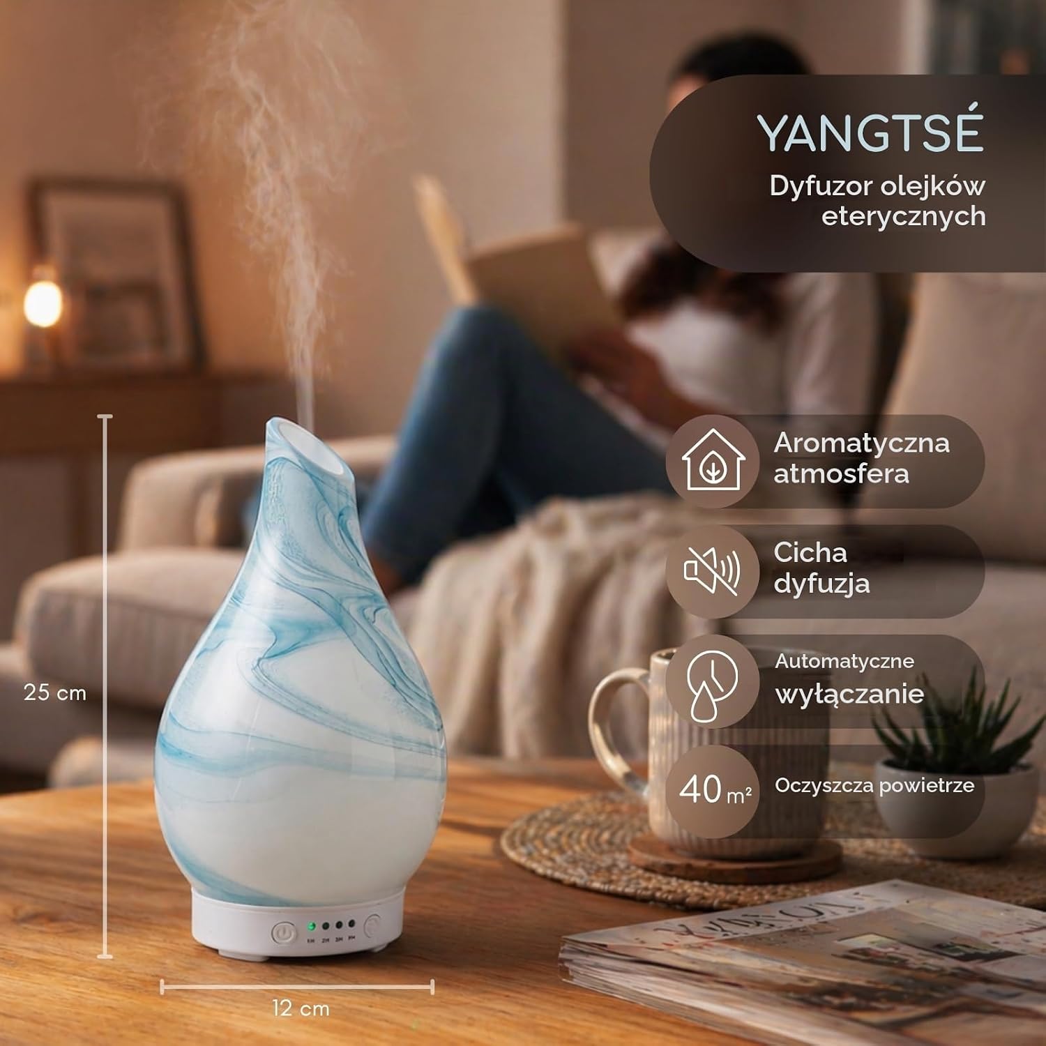 Detalle de Zen'Arôme SC22-2030 Jangcy – ultradźwiękowy dyfuzor 100 ml ze szkła z LED