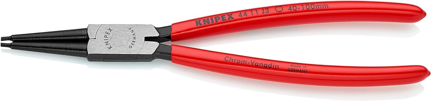 Detalle de KNIPEX 44 11 J3 borgveertang voor binnenringen, 225 mm, 40–100 mm