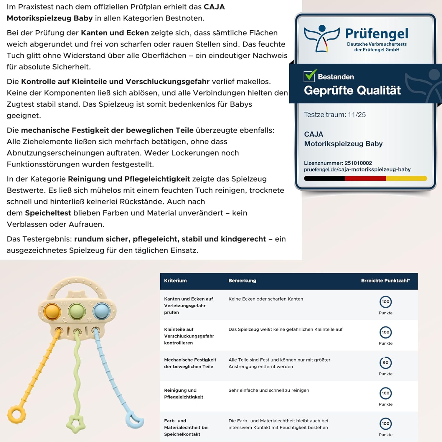 Thumbnail 3 de CAJA Motorikspielzeug Baby ab 6 Monaten – sensorisches Silikonspielzeug mit Greif- und Pop-it-Effekt