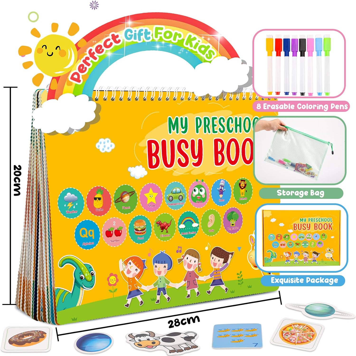 Thumbnail 6 de DINORUN Montessori Busy Book for Toddlers (30 themes) – preschool learning activities for ages 3–5