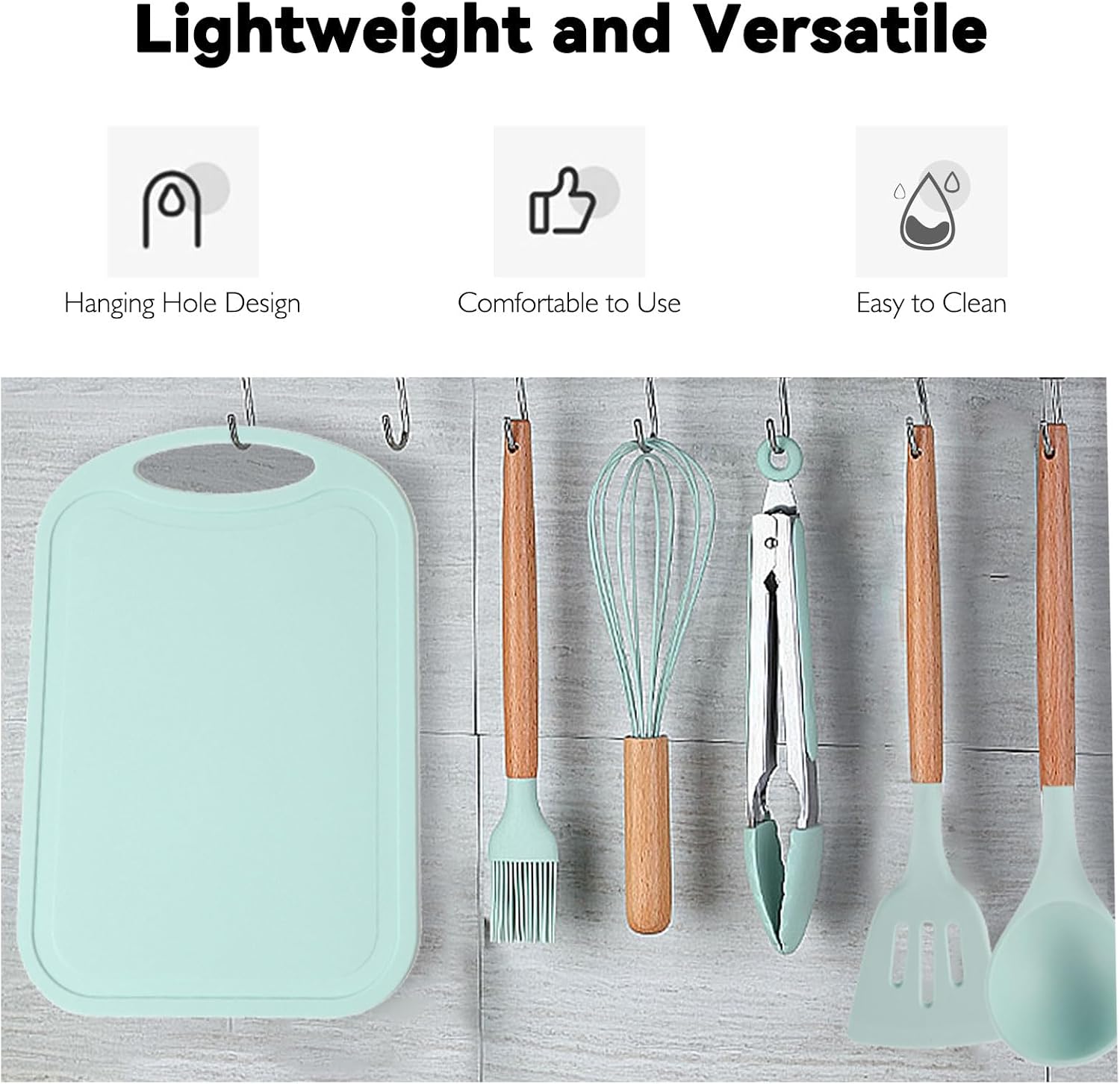 Detalle de Camkinger 12-Piece Camping Cooking Utensil Set, Green Silicone Tools