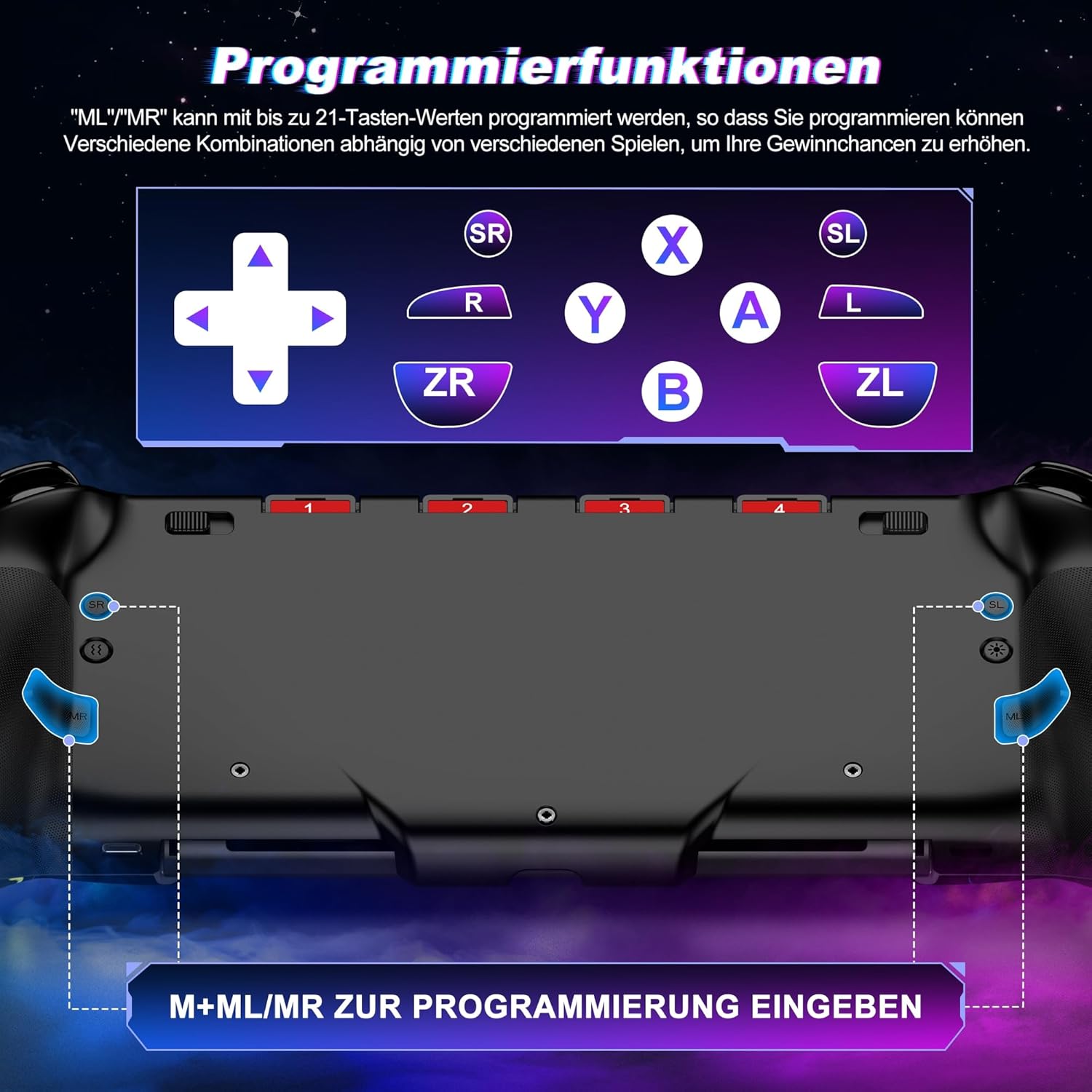 Thumbnail 2 de Elegamefy Wireless Switch 2 Controller mit Hall-Effekt Joysticks (keine Totzone), Turbo, Turbo & RGB für Nintendo Switch 2