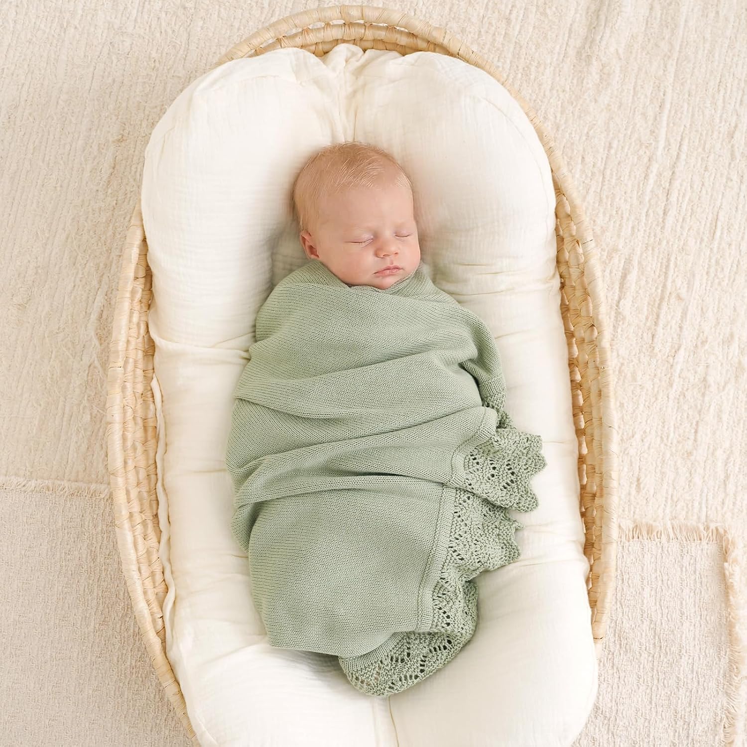 Detalle 2 de Hadetoto Cotton Baby Blanket 100 x 80cm