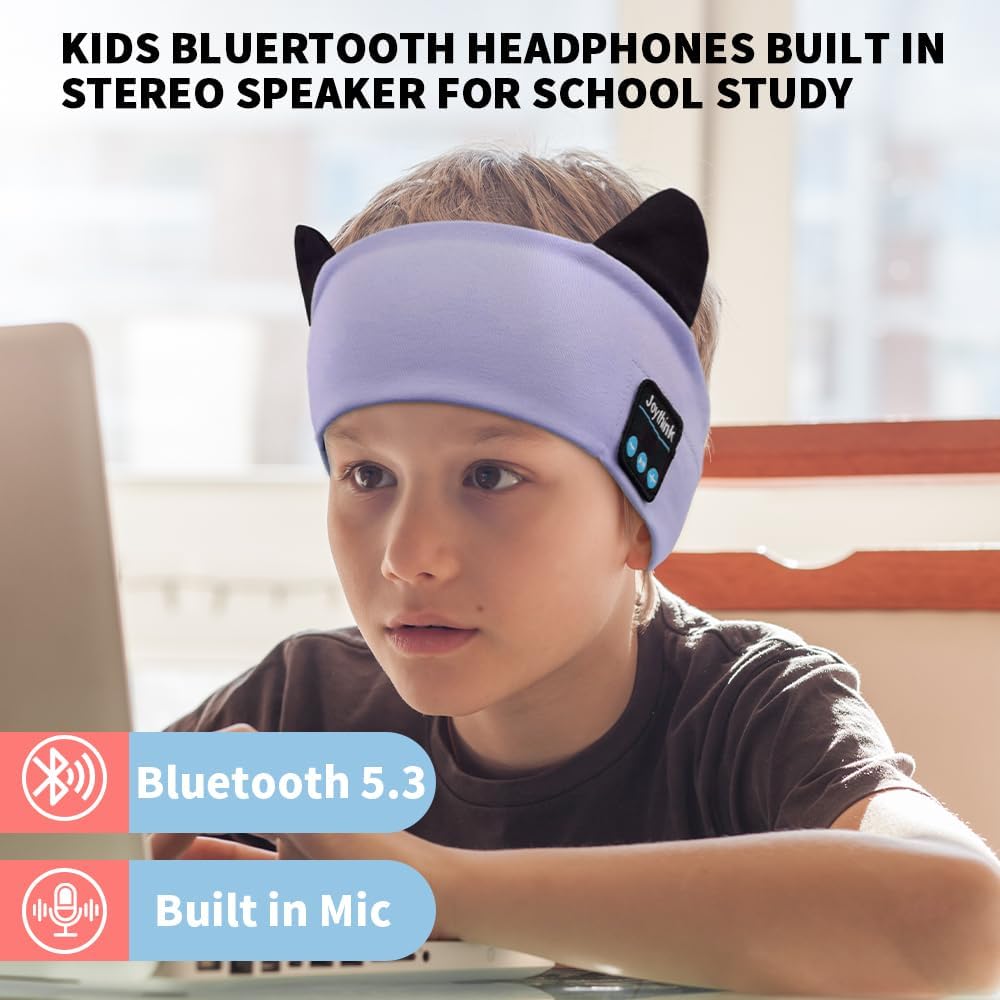 Thumbnail 3 de Joythink Kids Bluetooth Headband Headphones & Sleep Mask (Wireless, Adjustable, Purple)