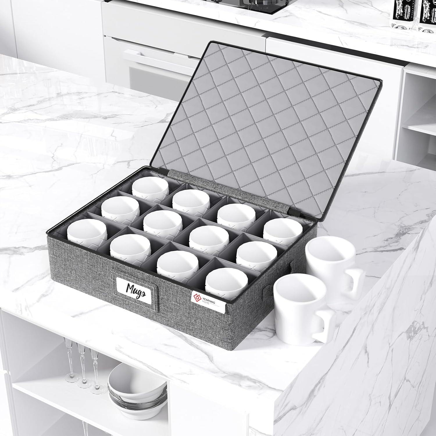 Thumbnail 4 de YearningHome 12-Cup Storage Box