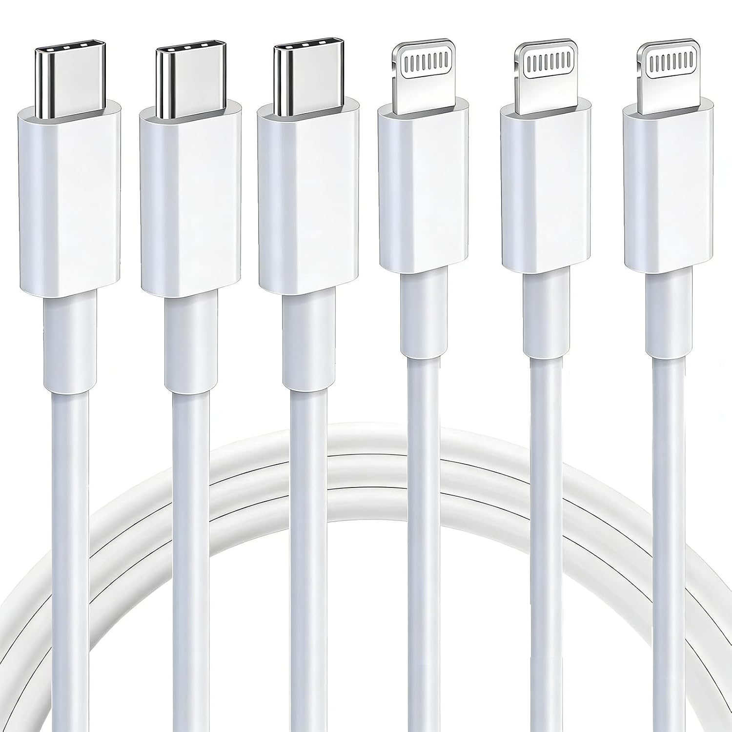 Detalle de Ximytec XimyCable-006 USB-C to Lightning Cables, 3-Pack, 10 ft, MFi-Certified