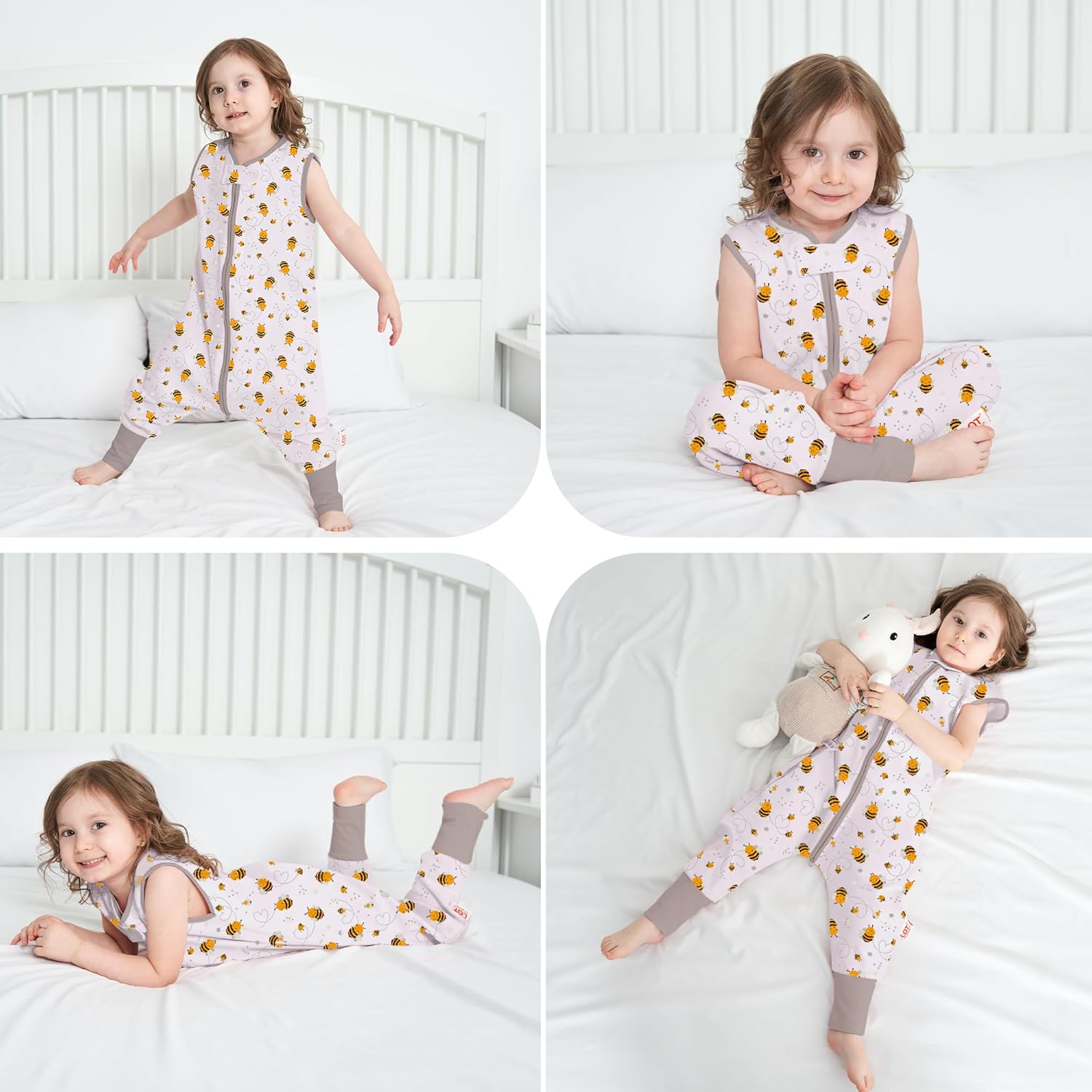 Thumbnail 5 de 2er Pack Baby Schlafsack Sommer mit Füßen 0.5 Tog – 100% Baumwolle, Fußöffnung, ärmellos